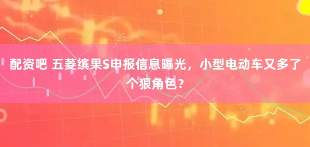 配资吧 五菱缤果S申报信息曝光，小型电动车又多了个狠角色？